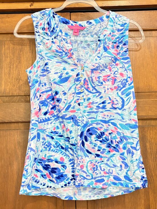 Lilly Pulitzer Tops - Lilly Pulitzer Sleeveless Printed Tank Top | Size Small